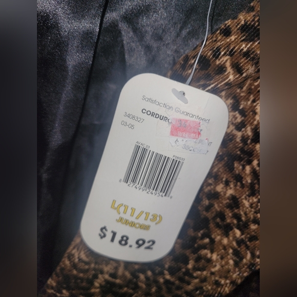 No Boundaries Vintage Y2K Curduroy Cheetah Print Blazer NWT 2005 Size L - Picture 6 of 7